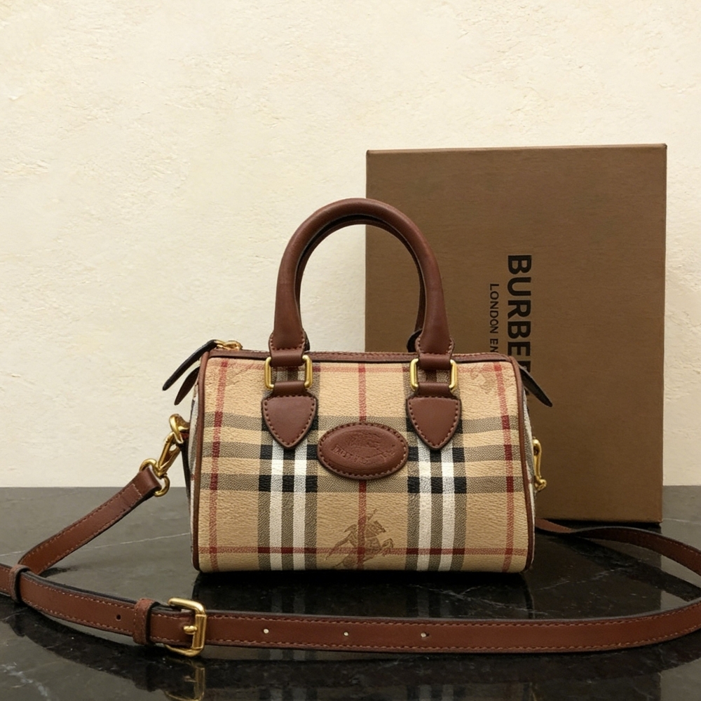 Burberry Mini Check Bowling Bag